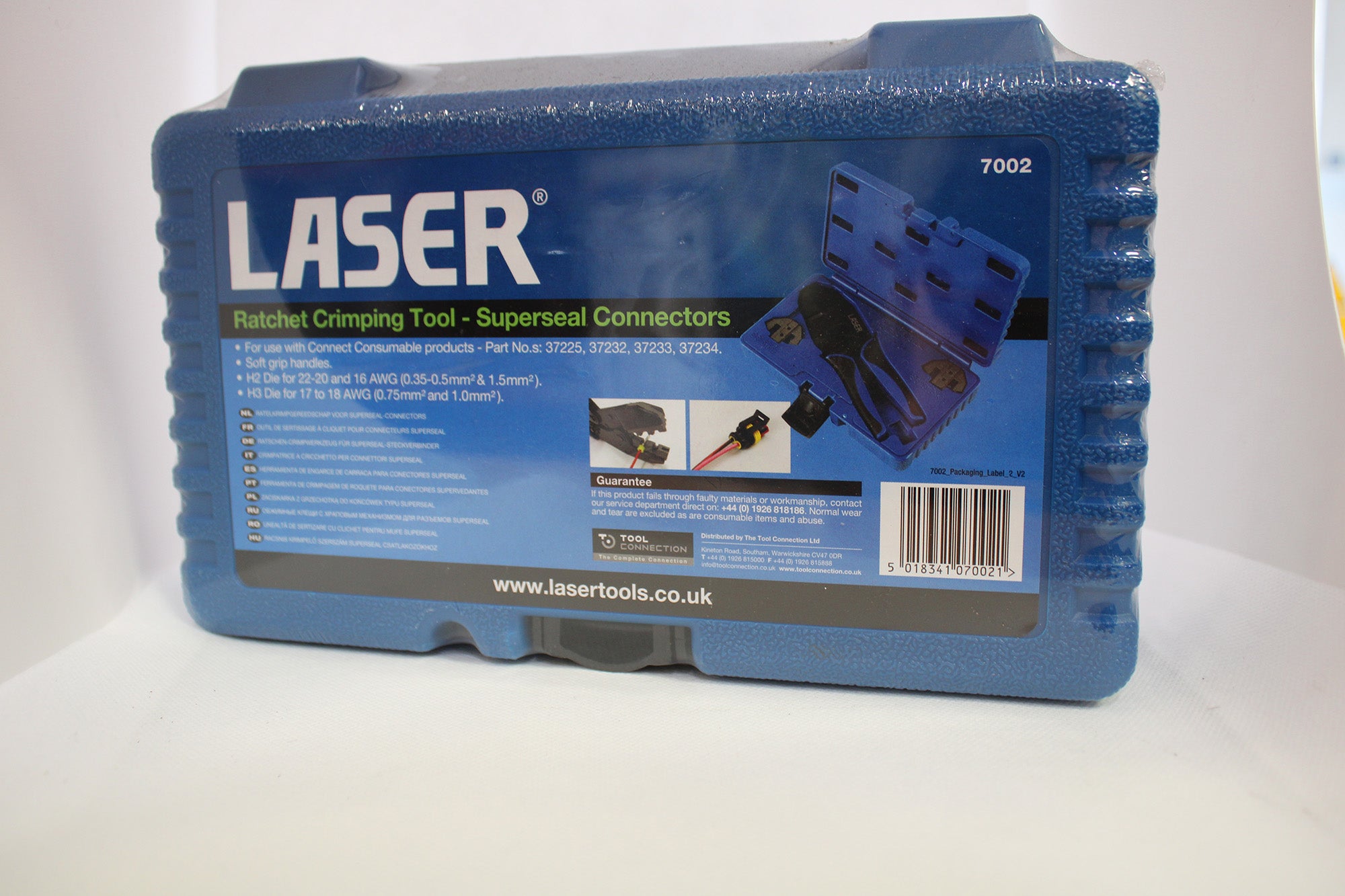 Laser ratchet crimping tool